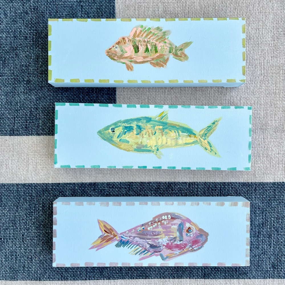 Original Fish Paintings - set of 3